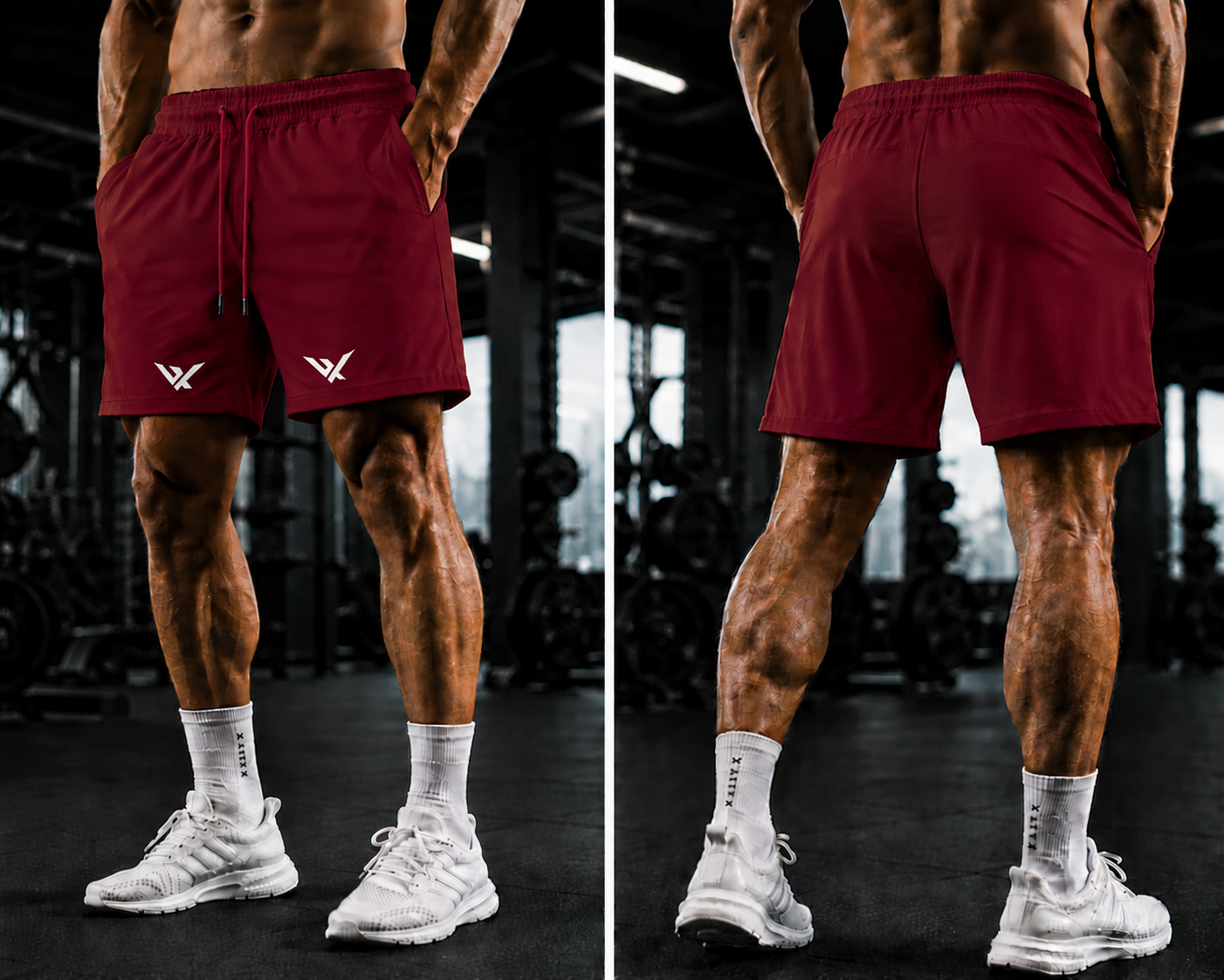 Vantix Men's Performance Drawstring Shorts - front view