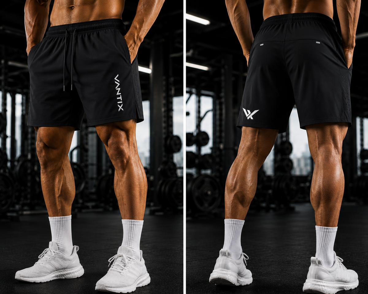 Vantix Men's Performance Training Shorts - detail view