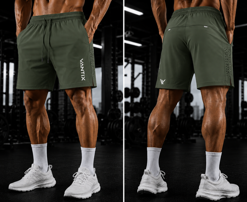 Vantix Men's Performance Training Shorts - front view