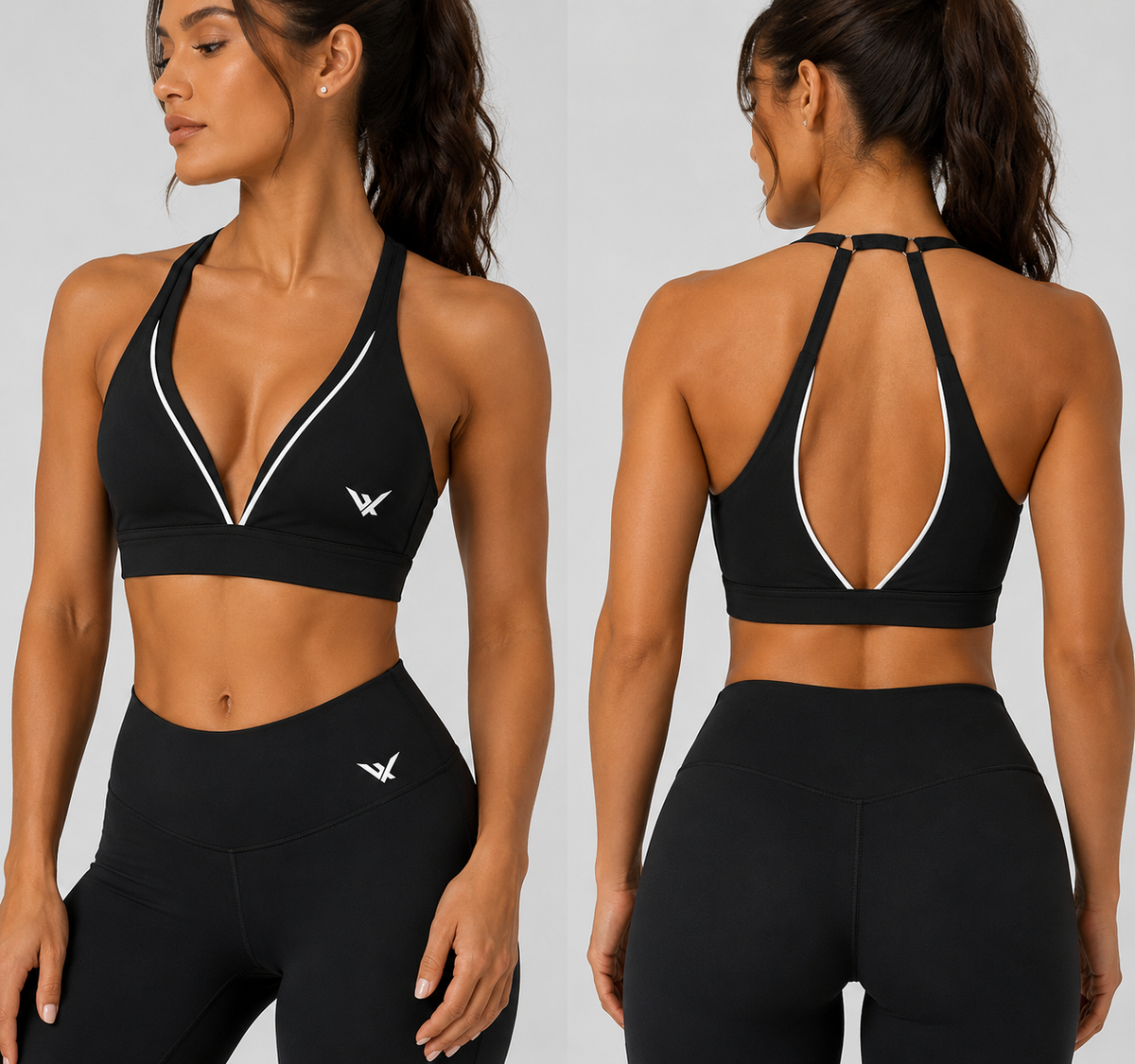 Vantix Women's Halter Performance Sports Bra - detail view