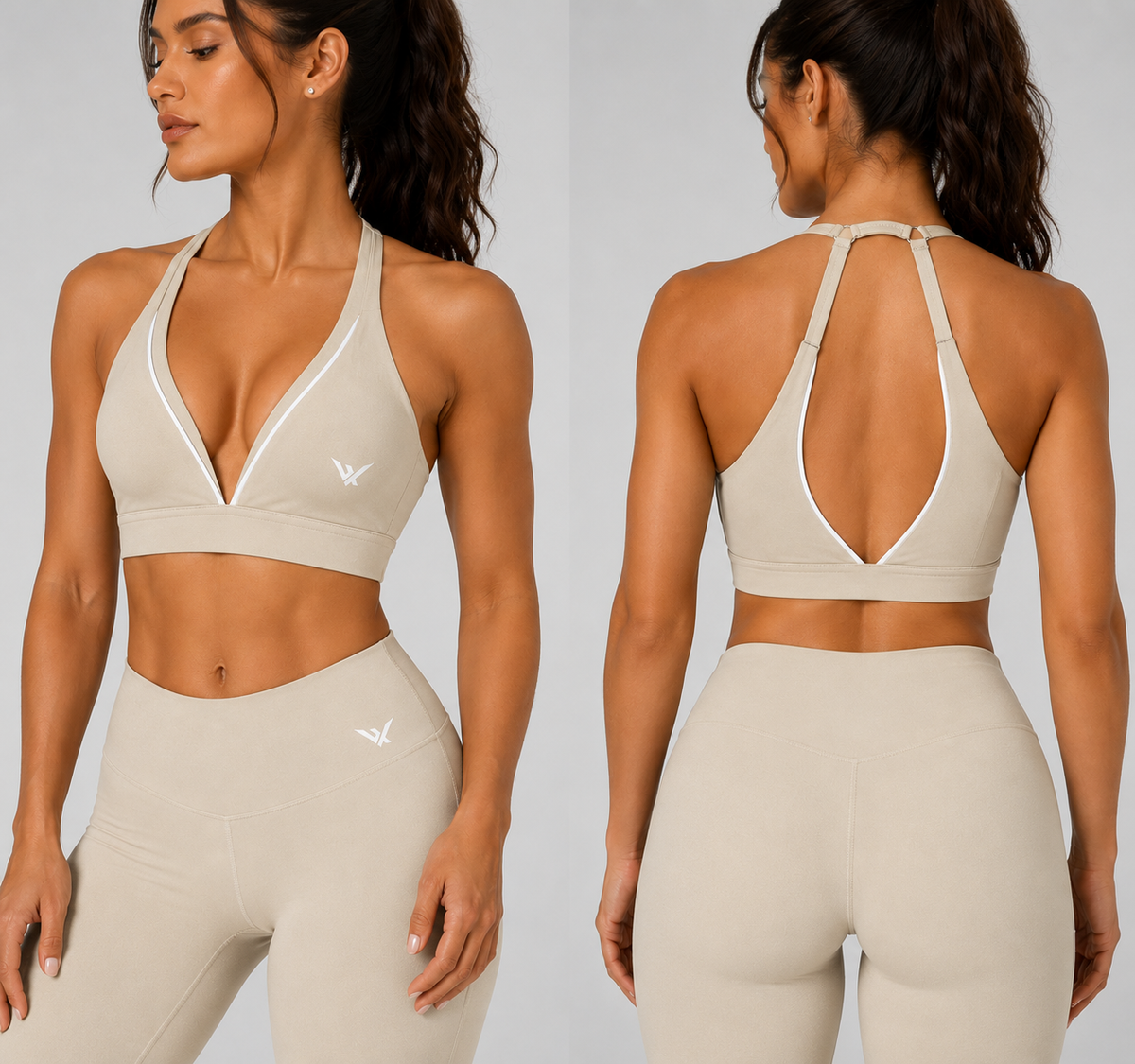 Vantix Women's Halter Performance Sports Bra - back view