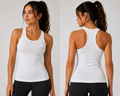 Vantix Women's Ribbed Performance Racerback Tank - front view